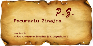 Pacurariu Zinajda névjegykártya